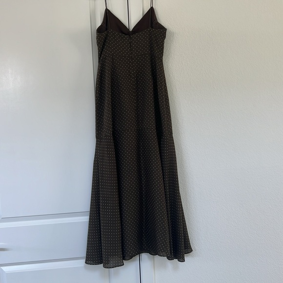 Alexis polka dot NIZARRA DRESS in Mocha Dot Linen from Revolve Clothing Sz Large - Picture 10 of 10